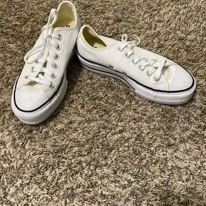 Converse low top platform shoes